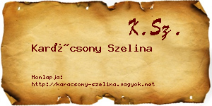 Karácsony Szelina névjegykártya